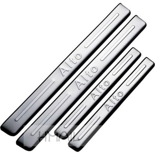 Stainless steel door sill strip for SUZUKI ALTO 2009-16 exterior Threshold trim car styling welcome pedal Scuff plate cover film