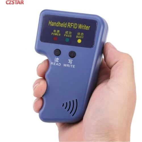 Door control access ID card keyfob cloned copier handheld rfid reader 125khz Writer Duplicator with free ID tags