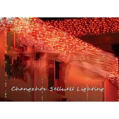 GOOD!Holiday light yard decoration 1*6m red curtain lamp H149