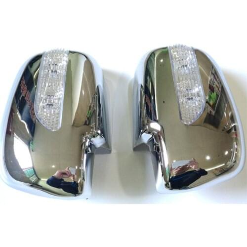 Chrome Door Mirror Cover with Led Lamp Light For Toyota Fortuner SW4 2005-2008, 2009-2011 Car Styling Accessories
