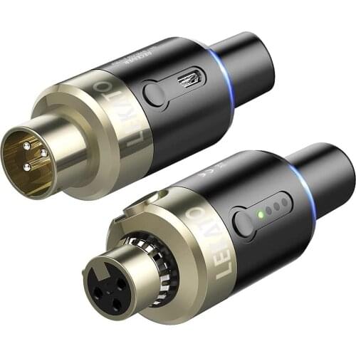 LEKATO MW-1 5.8GHz Wireless Microphone System Plug On XLR Wireless Transmitter Receiver For Effector Dynamic Microphone