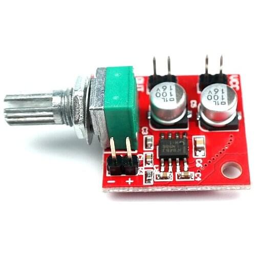 LM386 Electret Microphone Power Amplifier Board Gain 200 Times DC 3.7V~12V headphones