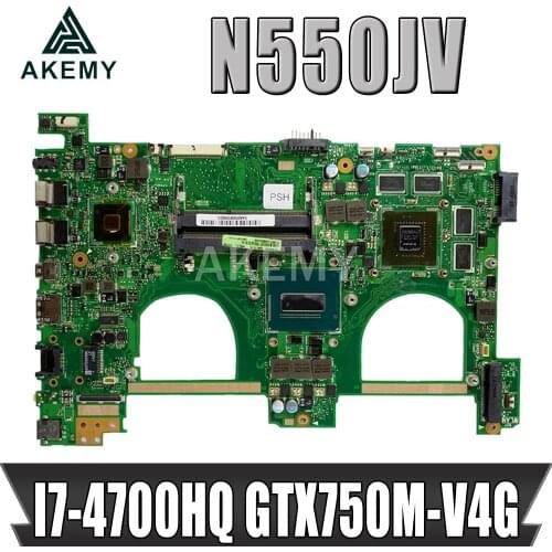 For Asus N550JV N550JK N550JX G550JV G550JK G550JX G550J N550J Laotop Mainboard Motherboard I7-4700HQ GTX750M-V4G