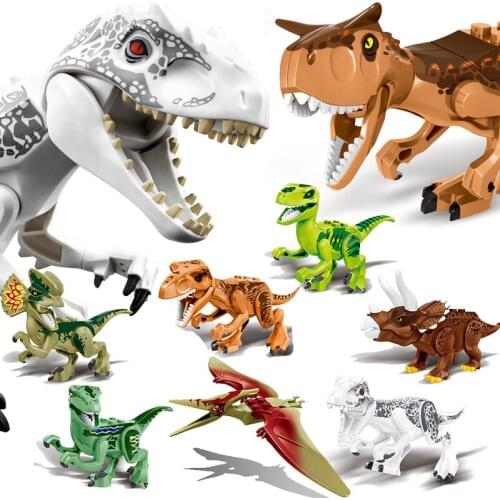 Dinosaur Diamond Mini Building Blocks Animal Toy Bag Bricks Dog Cat Bird Panda Rabbit Monkey Series for Children Gifts