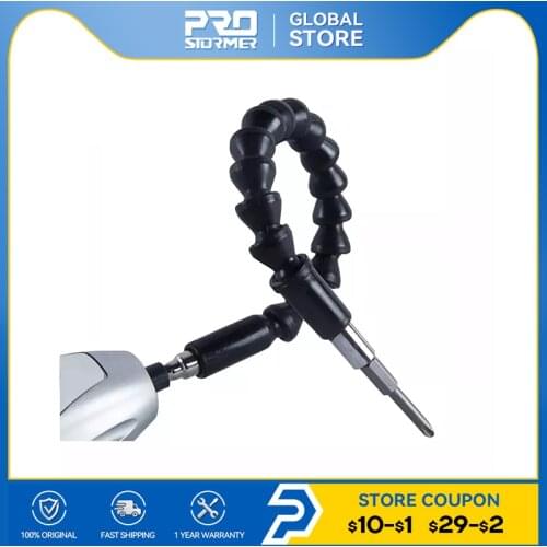 Electronics Drill Black 1/4" Flexible Shaft Bits Extention Screwdriver Bit Holder Connect Link For Electronic Drill PROSTOEMER