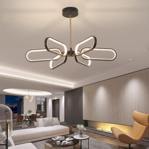 New Modern Chandeliers LED Lamp for Living Room Bedroom Study Room White Black Color Surface Mounted Lights Lamp Deco AC85-265V