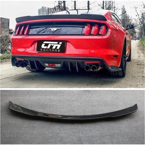 High quality Carbon Fiber/ABS Car Rear Trunk Lip Spoiler Wing Fits For Ford Mustang 2015 2016 2017 2018