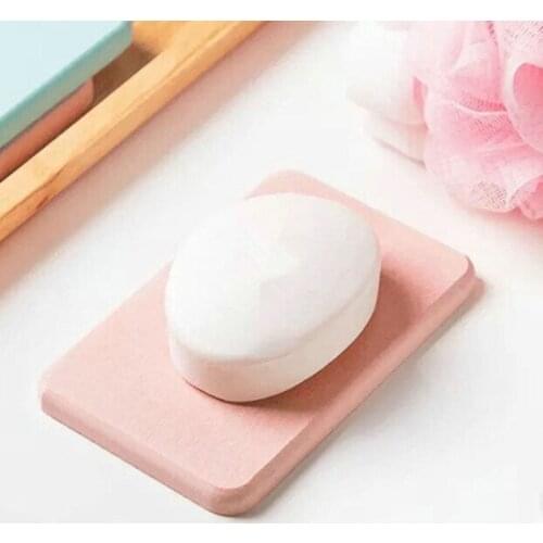 Simple Soap Mat Quick Dry Soap Diatomite Pad Water Absorption Non-slip Deodorant Soap Mat Portable Kitchen Bathroom Soap Dish