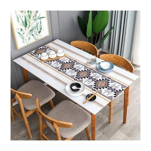 PVC Bohemian Style Nordic Rectangular Household Tablecloth Coffee Table Silicone Table Mat Soft Glass For Dining Table