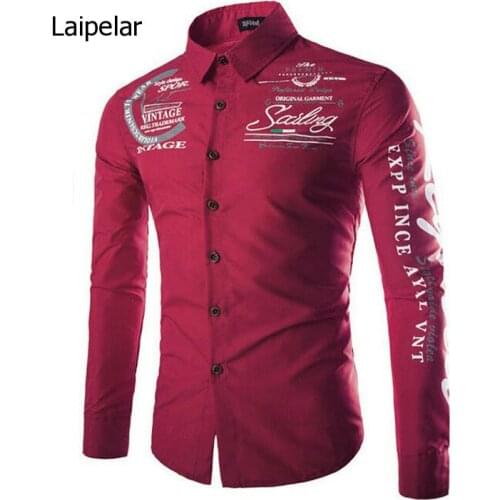 Plus Size S-5Xl New Casual Men Print Turn-Down Collar Shirts Long Sleeve Slim Male Single Breasted Shirts Tops 2021