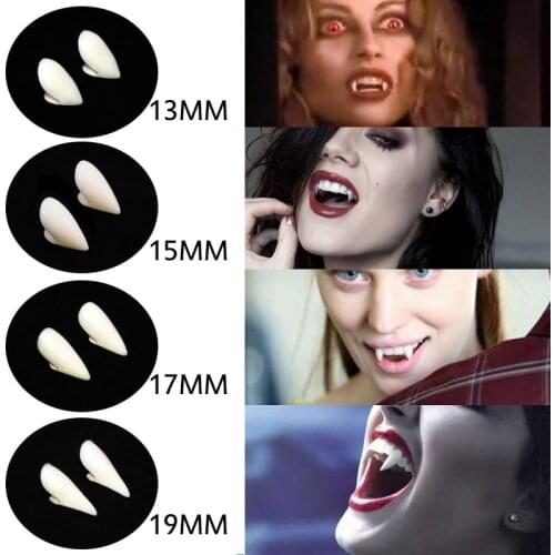 DIY Environmentally Friendly Resin Vampire Teeth Fangs Dentures Props Halloween Costume Props Party Favor Holiday DIY Decoration