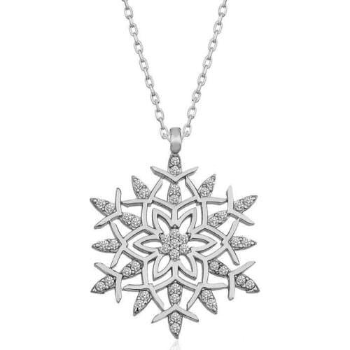 Silverlina Silver Snowflake Pendant