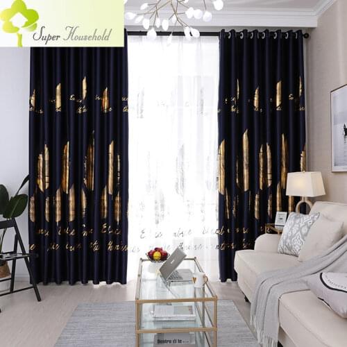 New Gilded Silver Leaves Curtains for Living Room Bedroom Shade Fabric Window Treatments Modern Tulle for Kids Room