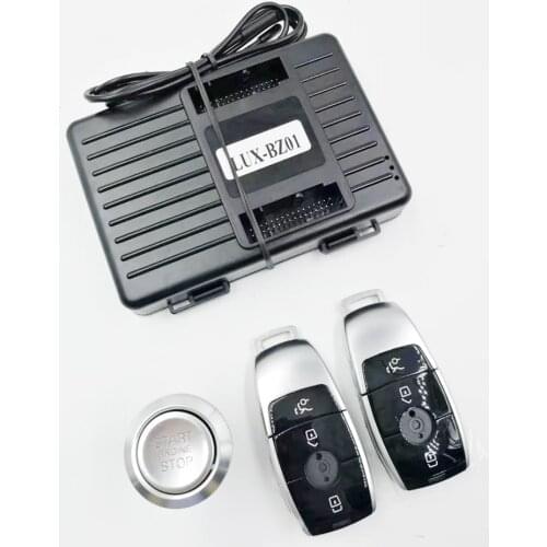 For Mercedes Benz C Class 2010-2015 Add Car Push Start Stop System Remote Starter and Keyless Entry System with New Remote Key