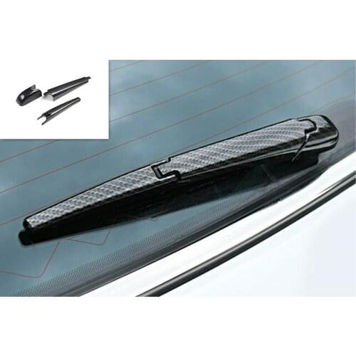 Carbon fiber Rear Window Wipers Rain Wiper Cover Trim For Jeep Compass 2017-2019 car modification