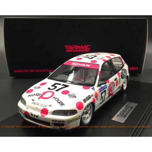 Tarmac works cars 1:18 HONDA CIVIC EG6 JAPAN N1 1992-57 Resin material Collect model cars