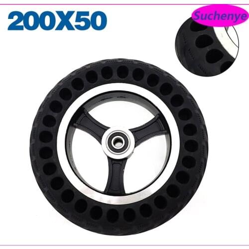 200x50 solid wheel Explosion-proof Electric Bike Scooter tyres 8 inch Motorcycle Solid Tires Bee Hive Holes