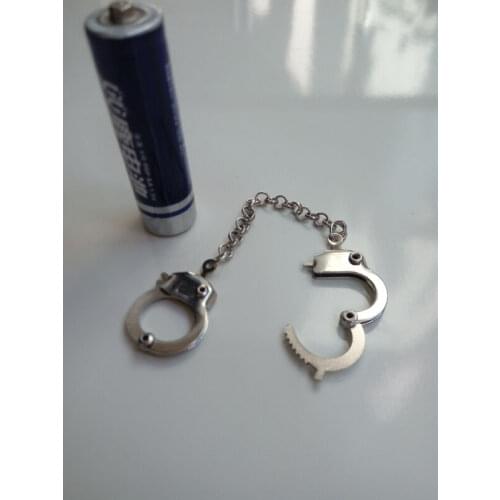 1:6th Scale Action Figure Toy Model Silver Handcuffs For 12" Male & Female Body