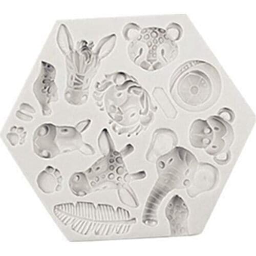2 PCS Jungle Safari Animal Cake Mold Jungle Safari Animal Cupcake Decoration Jungle Safari Animal Cake Decoration