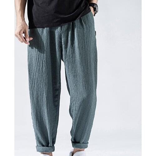 2021 Summer Thin Ice Silk Casual Pants Men Fashion Hip Hop Loose Plus Size Quick Drying Pants pantalones hombre штаны мужские