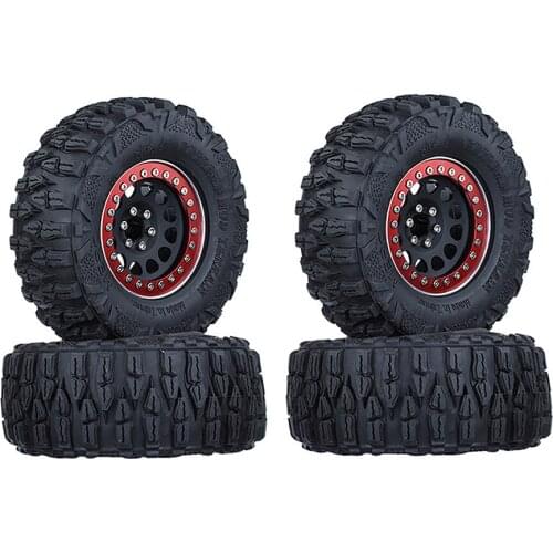 2.2inch 4pcs Tire Wheels Tyre Skin DIY Parts for 1/10 Axial SCX10 90046 Wrangler Traxxas TRX4 RC Car Accessories