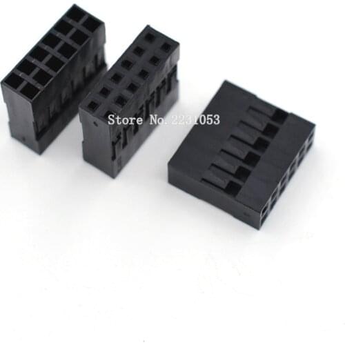 50PCS/LOT Dupont connector 2*6P 2*6 pin 12 Pin Double Row 2.54 mm Plastic Shell Through Hole Housing
