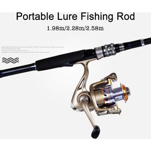 6/7/8 ft Portable Carbon Fishing Lure Rod Sea Lake Raft Telescopic Super Light Hard Pole Anti Slip 6/7/8 Sections Fish Tackles