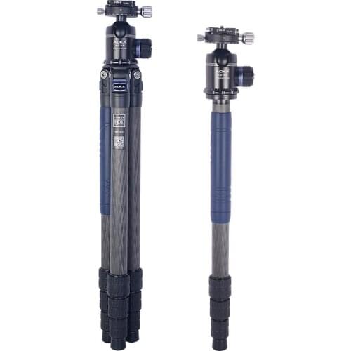 AOKA CMP284C Tripod Carbon Fiber Lighweight Camera Stands With KQ38 Ball Head 4 Section Max Loading 16kg