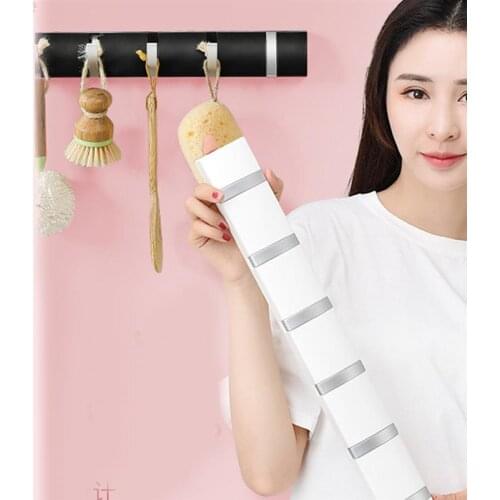 Household Pothook Folding Hooks Creative Wall Decoration Line Hooks Porch Door Toilet Line Hook Coat Hat Hanger Black