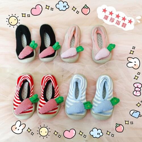 Unisex Baby Shoes First Shoes Baby Walkers Toddler First Walker Baby Girl Kids Soft Rubber Sole Baby Shoe Knit Booties Anti-slip