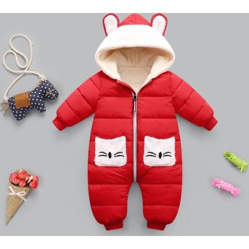 Autumn Winter Baby Clothes Romper For Girl coat Boy Jumpsuit 2020 New born Cotton Children Overalls Kids Costume Infant Clothing