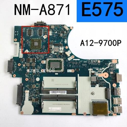 For Lenovo Thinkpad E575 Laotop Mainboard NM-A871 Motherboard with R5-M430 GPU A12-9700P CPU