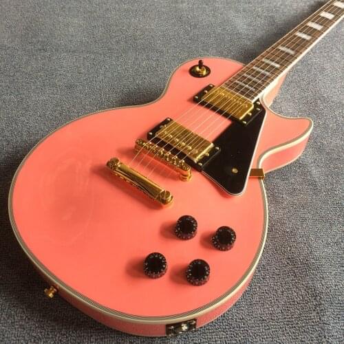 Electric guitar, Rosewood fingerboard, Black pickguard, Gold hardware, Mahogany body electric guitar, Free shipping