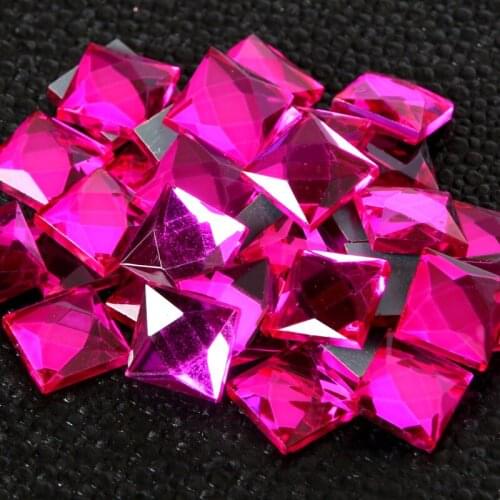 HOT SALE ! Rose Red square flat back glass crystal rhinestones DIY Wedding dress and headpiece jewelry accessories