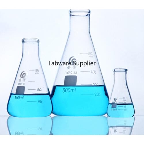1pc 50-2000ml Small mouth High borosilicate glass erlenmeyer flask conical thickened High temperature resistance Laboratory