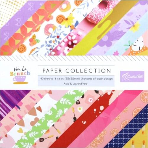 Creative Path 6"x6 Inch Scrapbooking Pattern Craft Designer Decorative Papers One Side Designs Background Origami Pack Acid Free