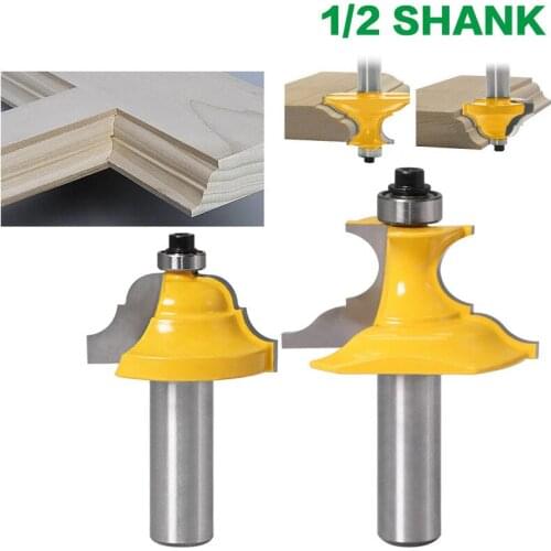 2Pcs 12mm 1/2 "Shank Router Bits Set Line knife Woodworking Milling Cutter For Door And Window Jointing Cabinet Line Knife