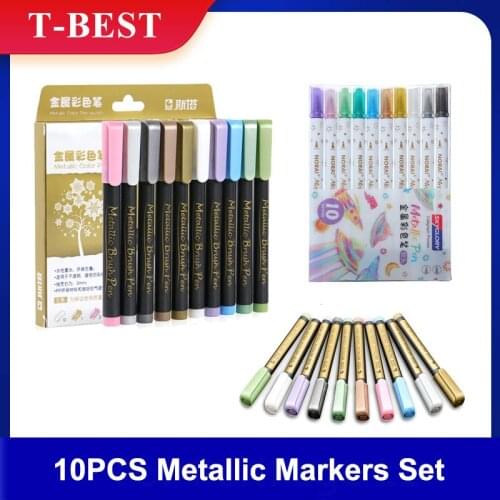 10 Colors Highlighters Set Double Tipped Colored Pens Felt Tip Marker Pens Assorted Colors for Teachers and Students Notes
