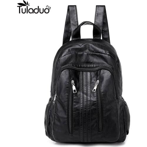 Backpack Female New Fashion Women Backpacks Leather Casual Back Pack Girls School Bag Traveler Backpack Back Bag Woman Schoolbag
