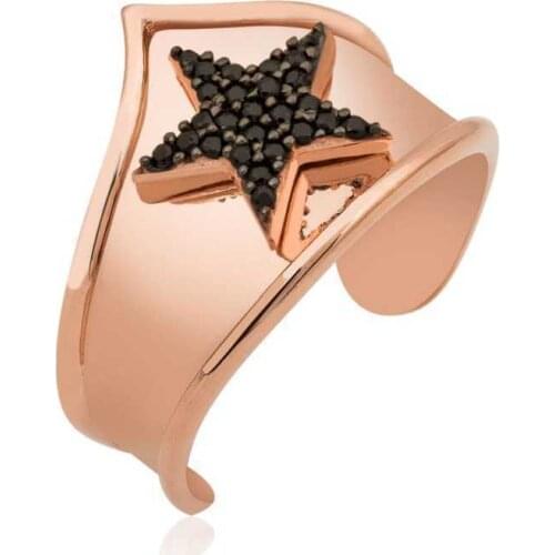 Silver Star Pattern Joint Ring