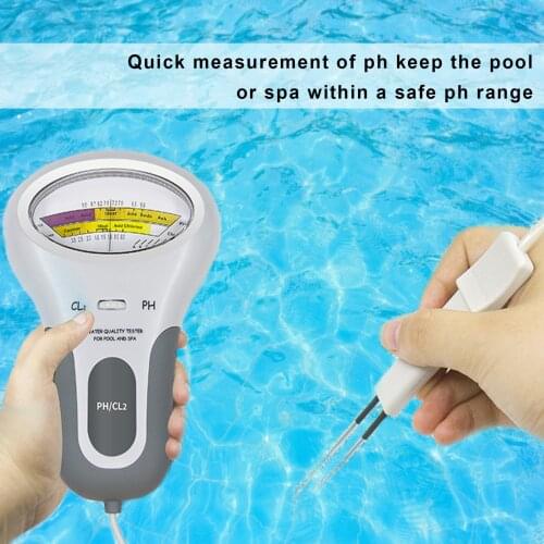Chlorine Meters Ph Tester 2 In 1 Tester Water Quality Testing Ph Cl2 Level Tester For Family Outdoor Swimming Accessories Pool
