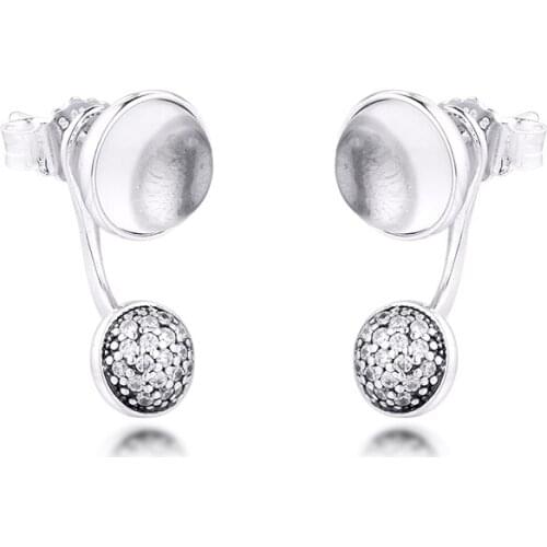 CKK Earring Dazzling Poetic Droplet Stud Earrings Sterling Silver Fshion Jewelry 100% 925 Silver Women Brincos Pendientes Aretes