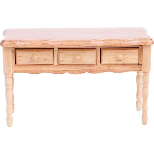 1/12 Mini Dollhouse Furniture Desk Miniature Living Room Kids Pretend Play Toy Simulation Dollhouse Accessory