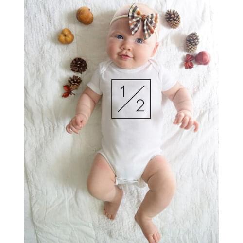 1/2 Birthday Rompers Half brithday shirt One Half Birthday one-piece Boy half birthday outfits Gender Neutral Baby Gift