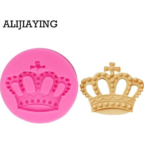 M0784 1Pcs 3D Imperial Crown Cake Silicone Baking Molds Cake Border Fondant Cake Decorating Tools DIY Chocolate Candy Moulds