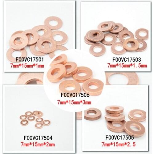 10 PCS/LOT DEFUTEF00VC17503 F00VC17504 F00VC17505 F00VC17506 for NOZZLE COPPER washer, nozzle copper gasket