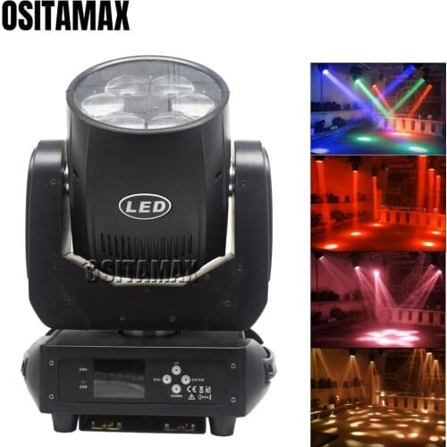 4pcs/lot Small Stage Light RGBW 4IN1 6X40W Zoom Wash Bee Eye Beam Moving Head DMX Lumiere Sound for Bar Disco Concert Show Party