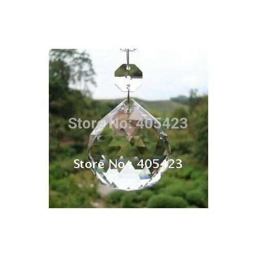 AAA grade 40mm white crystal ball pendant for curtain christmas decoration,12pcs/lot