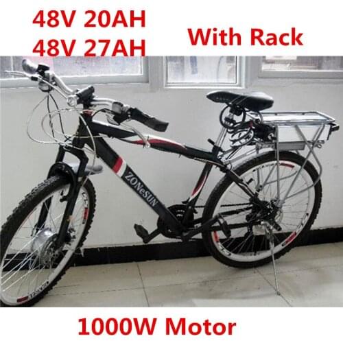 48V 20Ah Rear Rack Battery Pack For eBike 48v 27ah with Luggage Hanger Taillight US/EU/AU/UK E Bike Charger