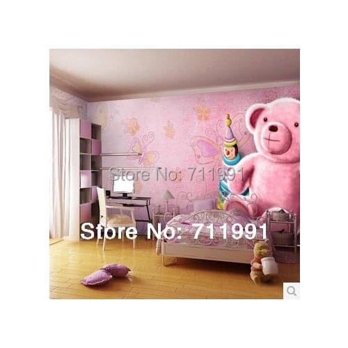 Free shipping custom wallpaper murals childrens room bedroom wallpaper TV backdrop wallpaper mural cartoon bear guardian